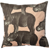 Hippo Rosa sammet 48x48