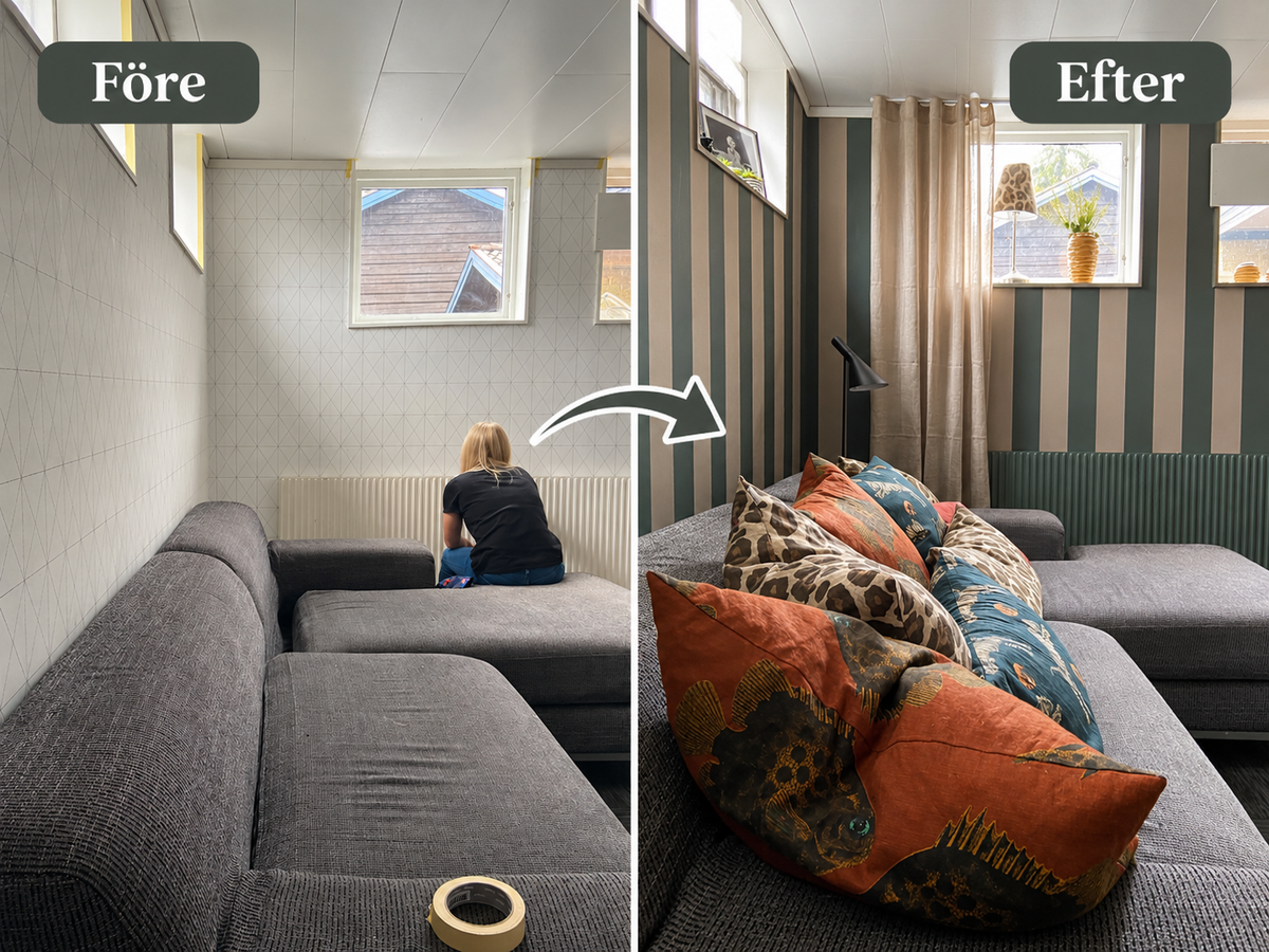 Kuddar till grå soffa – så placerar du dem (och räddar en grå soffa)
