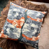 Kuddfodral Crazy Cat Lady  48x48cm Sammet