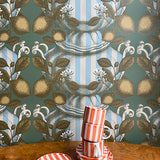 Wallpaper | Limoncello green/stripes