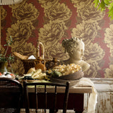 Tapet In bloom red